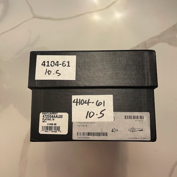 YSL PlatinumTribute Flat Slide Sandal - Run Small So Size Up ½ Size - Picture 10 of 10